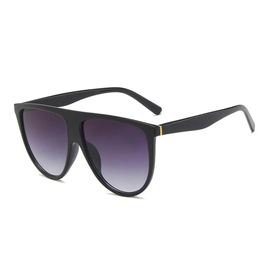 Shield Sunglasses Womens Mens OS Black New Oversized Flat Top Gradient Lenses